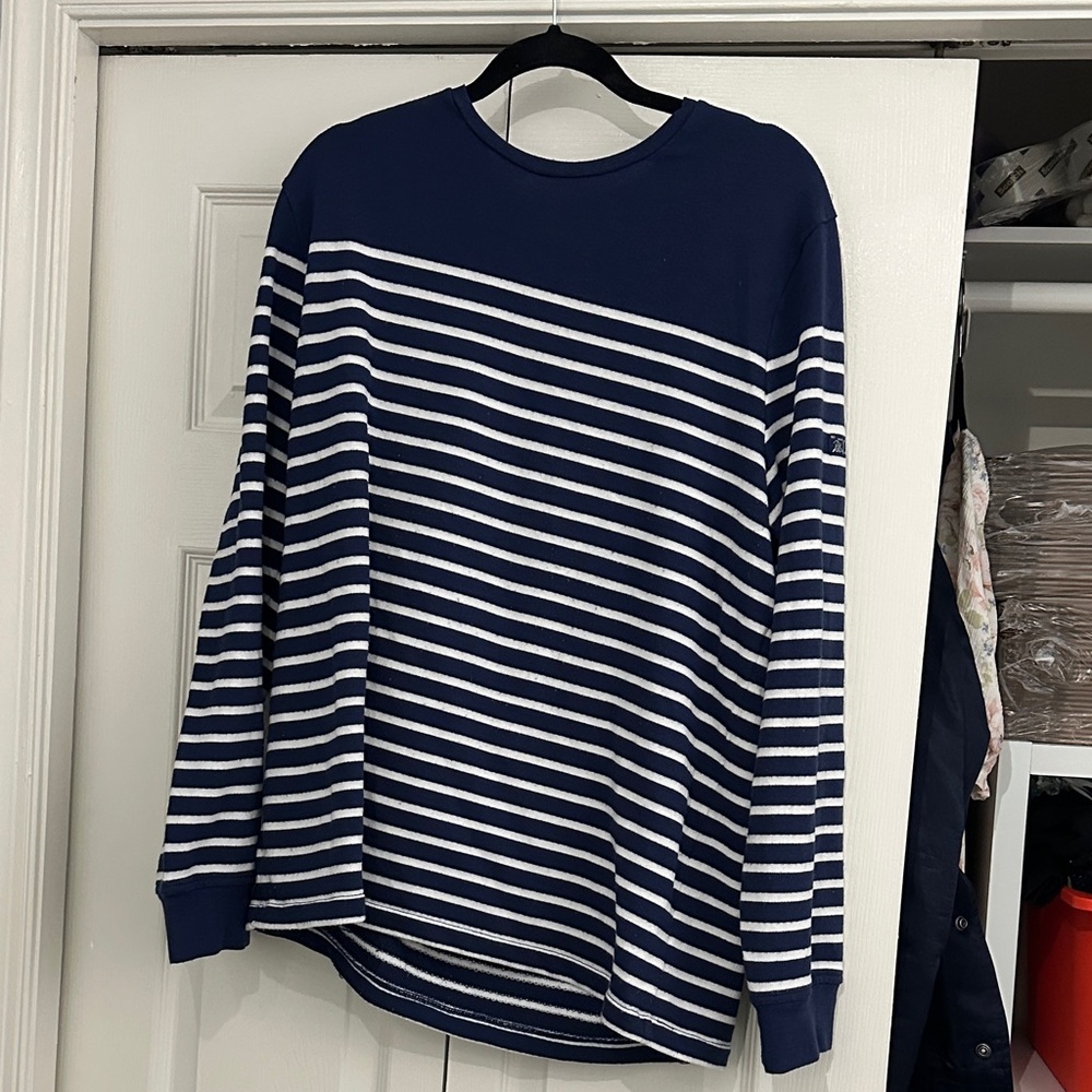 Polo by Ralph Lauren Blue and White Striped Sweater